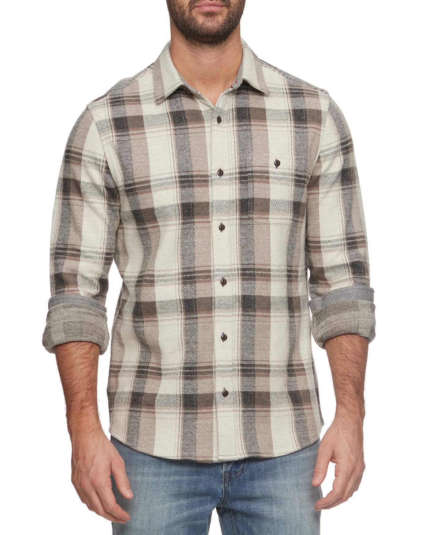 MADEFLEX PLAID HERO KNIT FLANNEL SHIRT