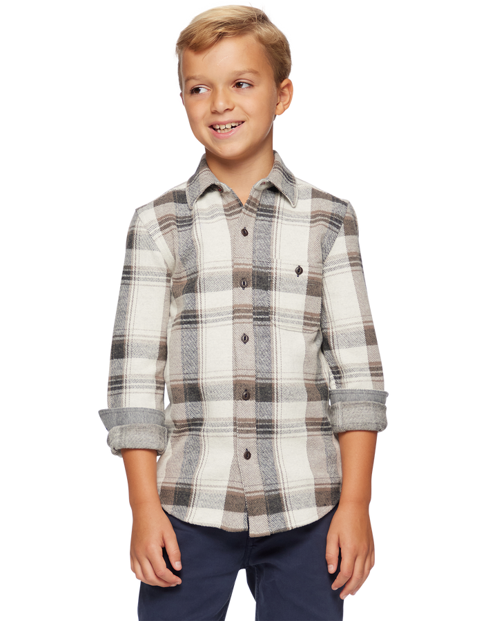 BOYS HERO STRETCH FLANNEL SHIRT