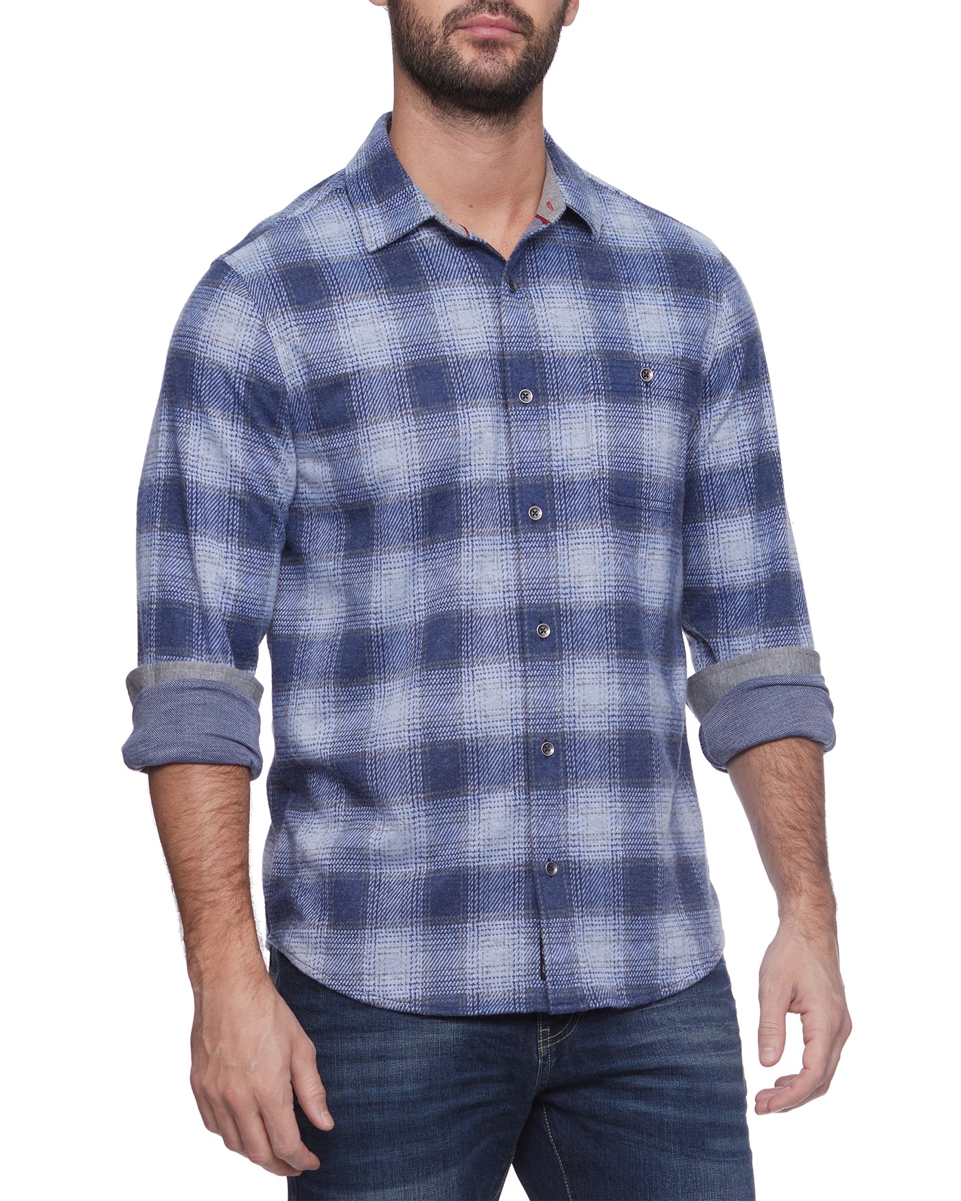 MADEFLEX PLAID HERO KNIT FLANNEL SHIRT