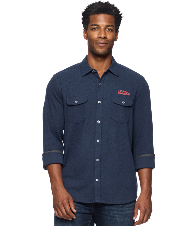 OLE MISS HERO STRETCH FLANNEL SHIRT