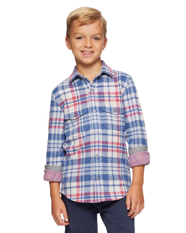 BOYS HERO STRETCH FLANNEL SHIRT