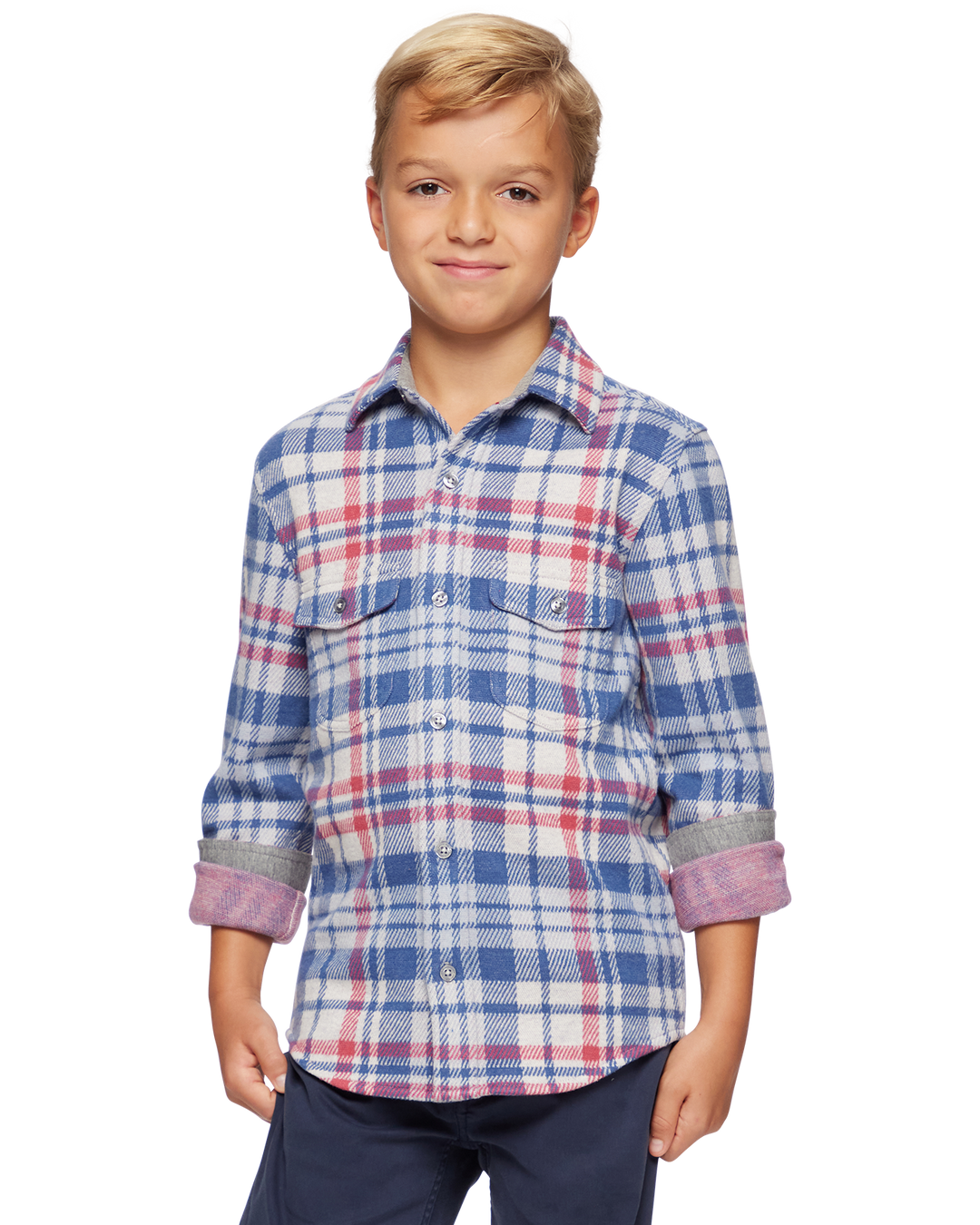 BOYS HERO STRETCH FLANNEL SHIRT