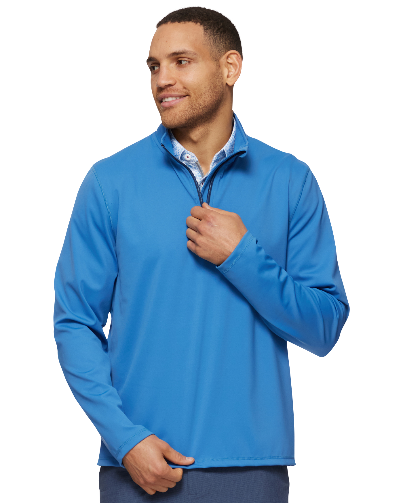 Pull homme Kastel Denmark 1/4 zip performance stretch gris • XL Pull homme Kastel Denmark 1/4 zip performance stretch gris • XL