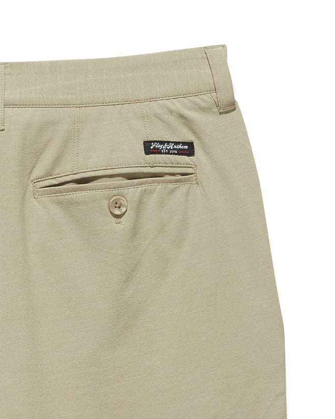 ANY-WEAR COTTON BLEND HYBRID PERFORMANCE SHORT - 8" INSEAM