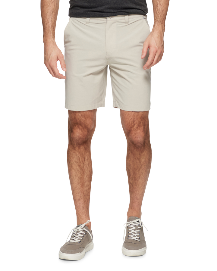 COTTON BLEND ANY-WEAR PERFORMANCE SHORT - 8" INSEAM