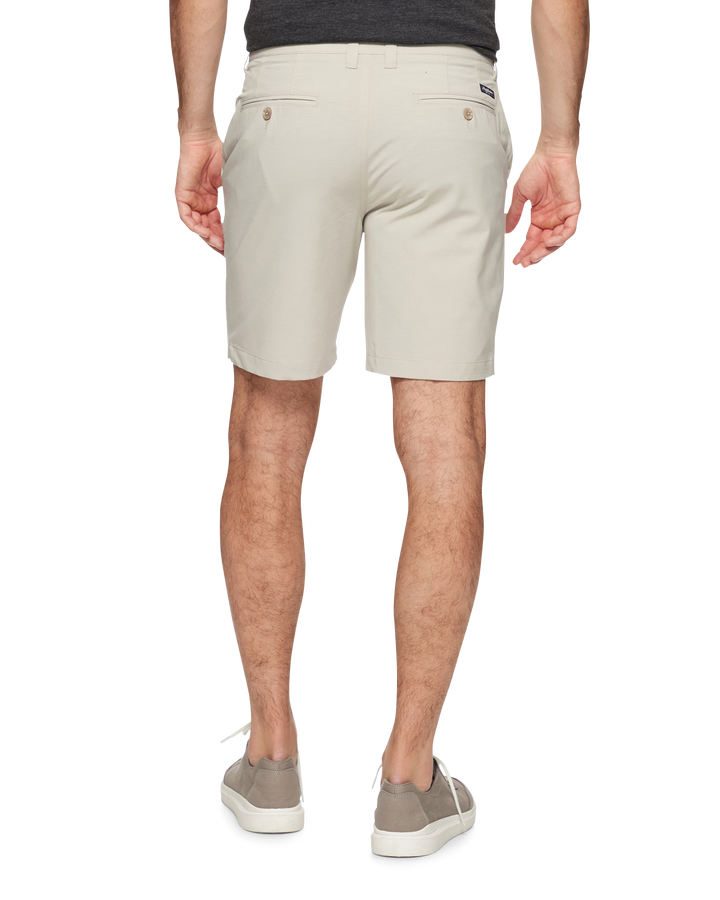 COTTON BLEND ANY-WEAR PERFORMANCE SHORT - 8" INSEAM