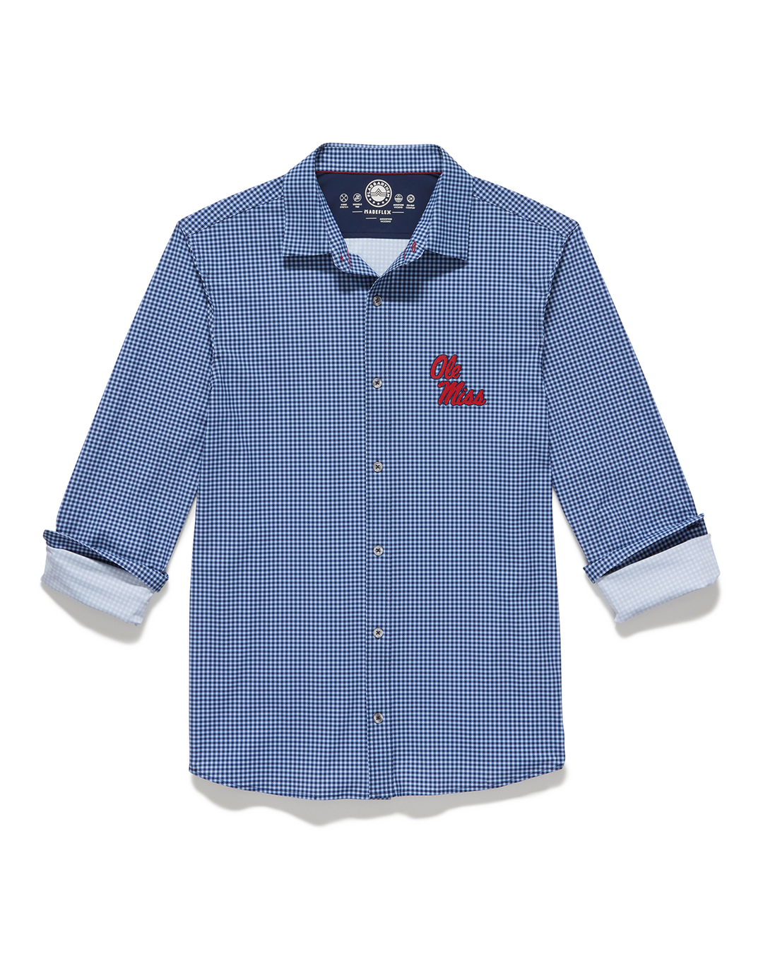 ole miss dress shirt Ole Miss Leeward White Solid Dress Shirt
