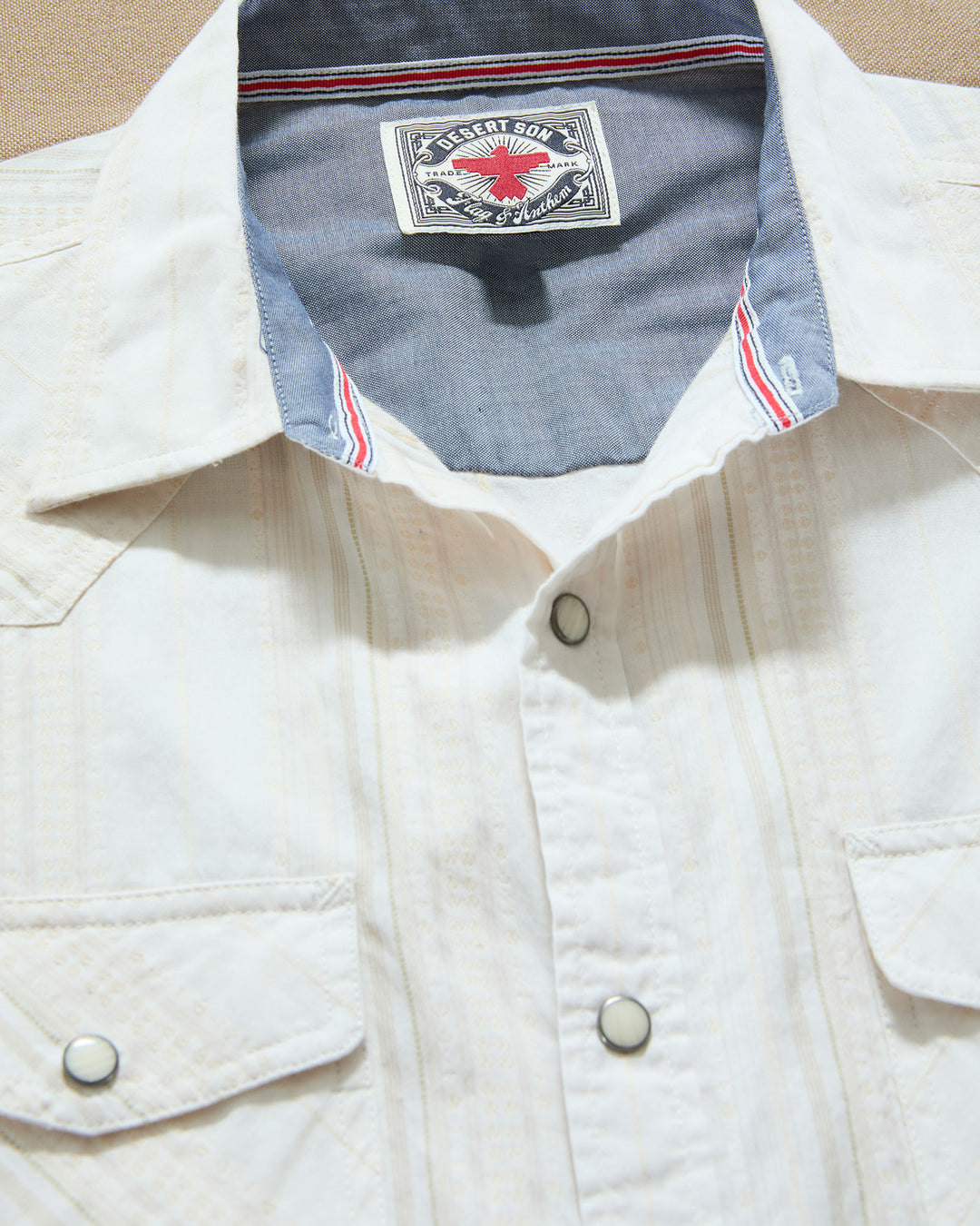 DESERT SON HUEYTOWN TEXTURED STRIPE WESTERN SHIRT