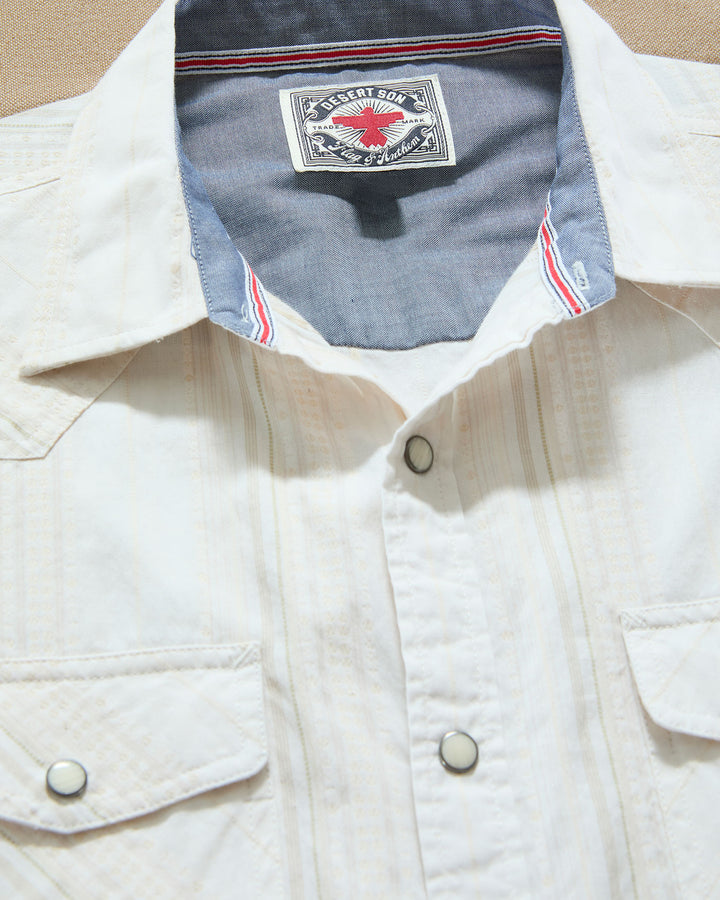 DESERT SON HUEYTOWN TEXTURED STRIPE WESTERN SHIRT