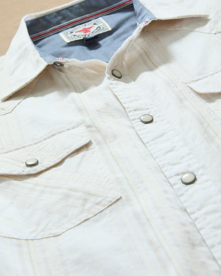 DESERT SON HUEYTOWN TEXTURED STRIPE WESTERN SHIRT
