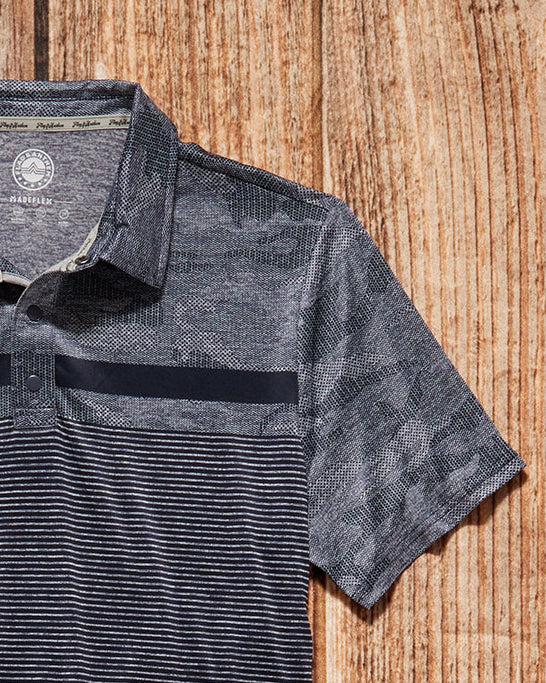 HUTCHINSON CAMO BLOCKED PERFORMANCE POLO