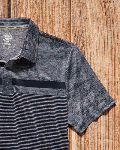 HUTCHINSON CAMO BLOCKED PERFORMANCE POLO