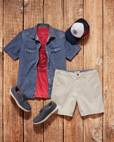 CROSSVILLE CHAMBRAY STRETCH WESTERN SHIRT