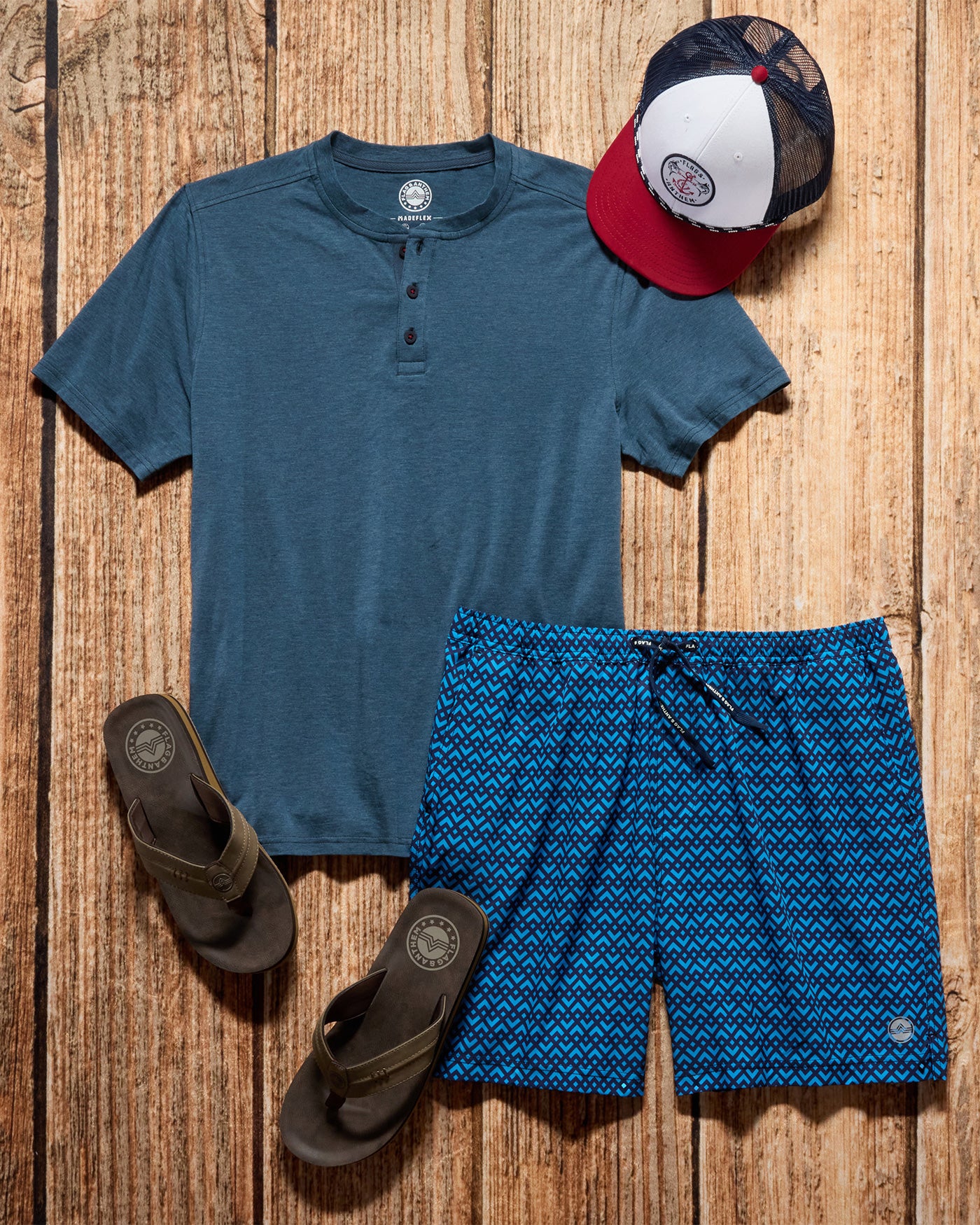 ESSENTIAL STRETCH COMFORT HENLEY – Flag & Anthem