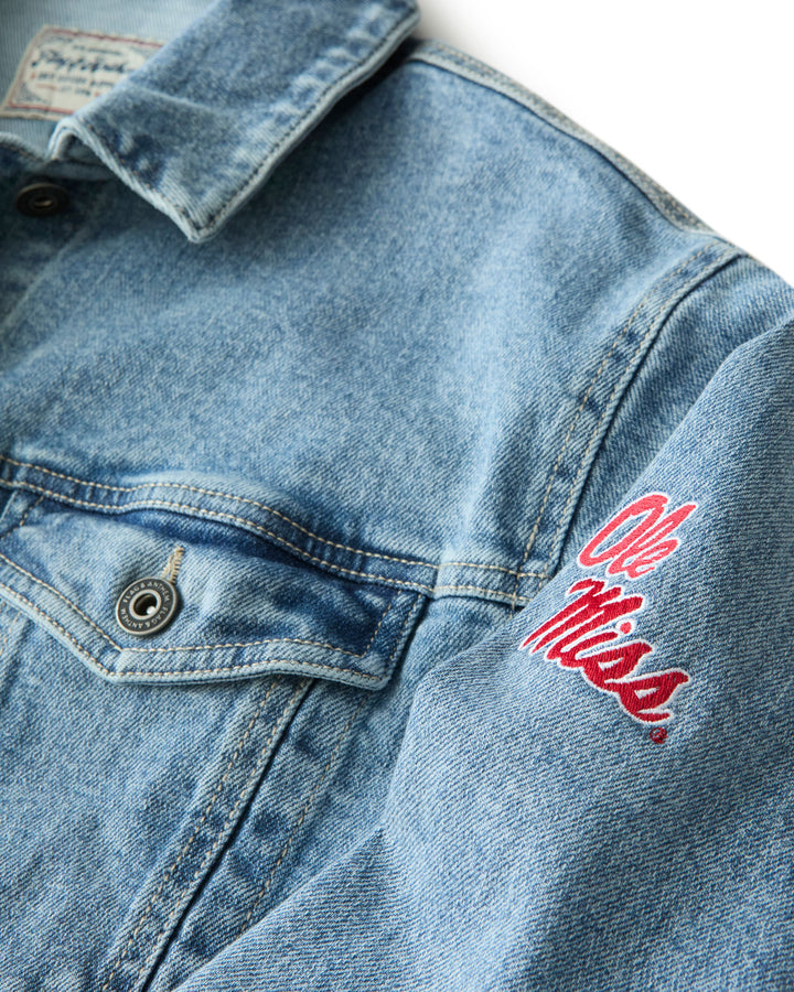 OLE MISS SIDNEY CROPPED DENIM JACKET