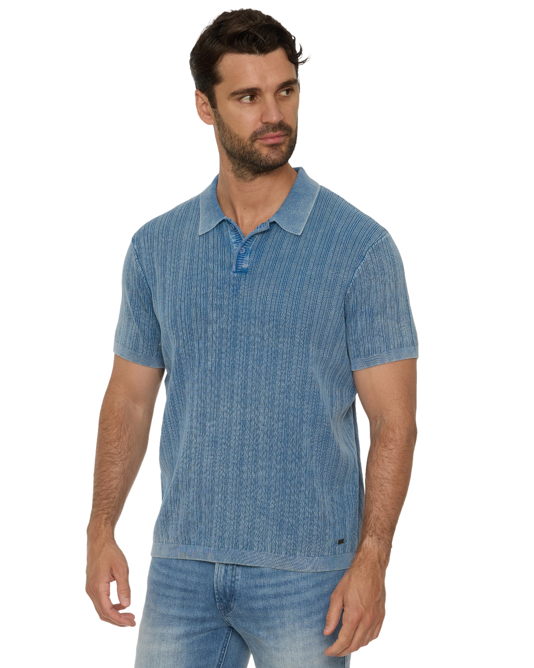 A250 GAFFNEY VINTAGE WASHED SWEATER POLO