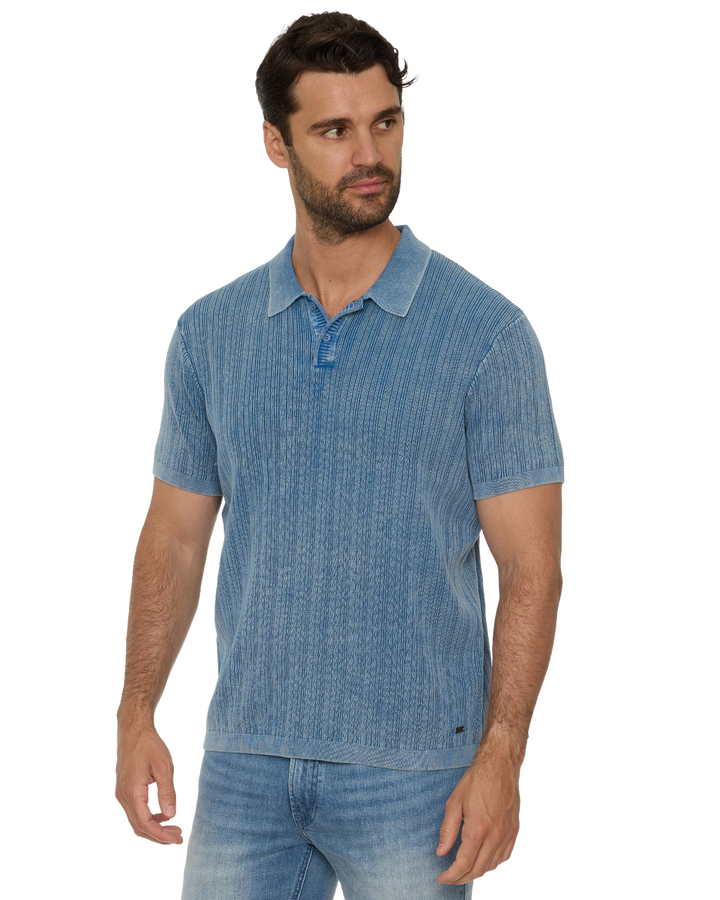 A250 GAFFNEY VINTAGE WASHED SWEATER POLO