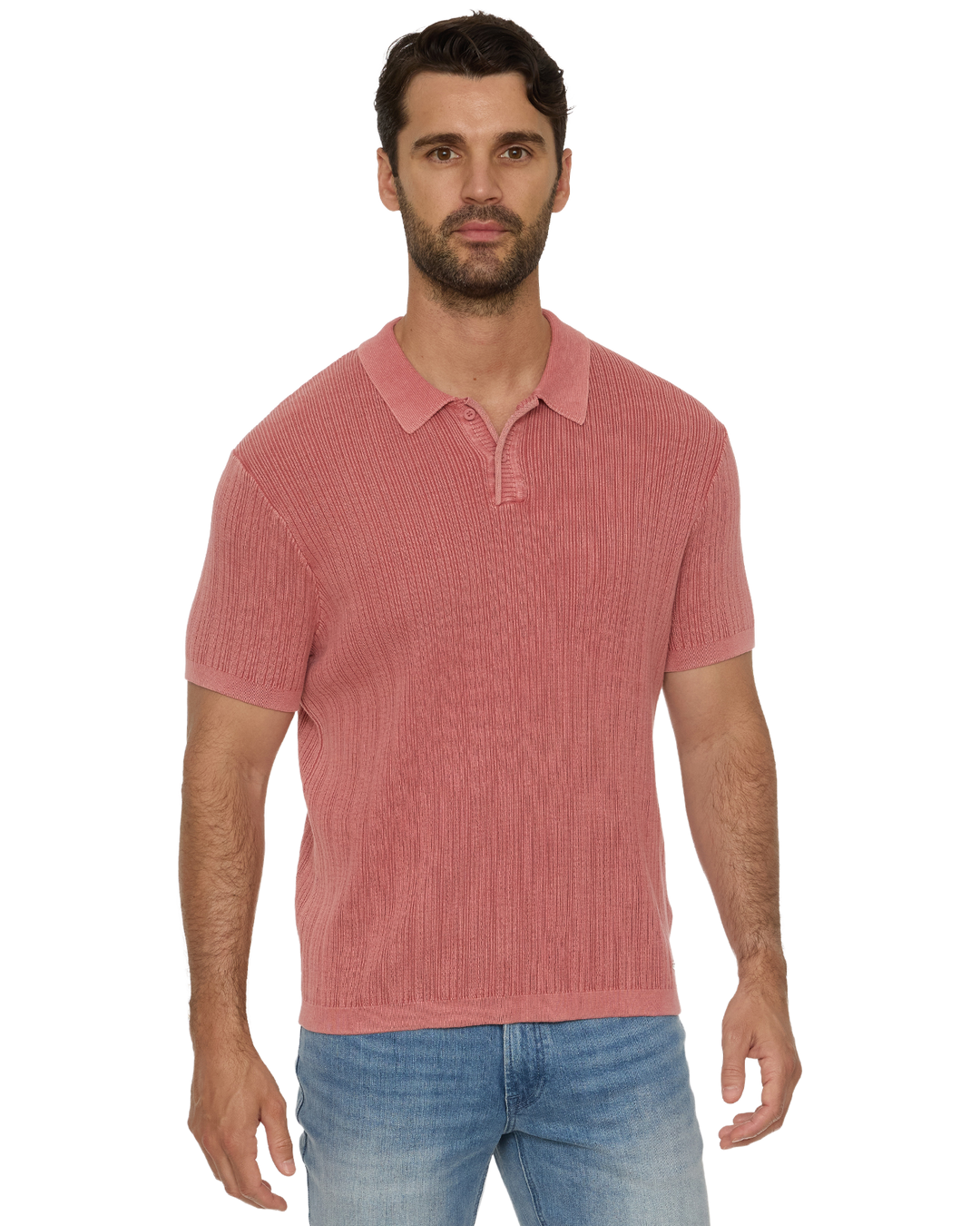 A250 GAFFNEY VINTAGE WASHED SWEATER POLO