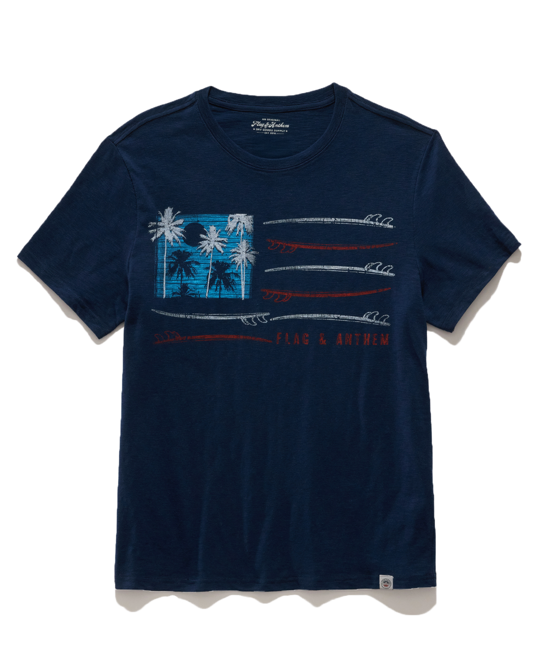 SURFBOARD FLAG SLUB TEE