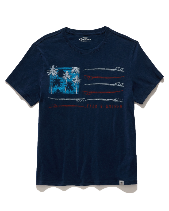 SURFBOARD FLAG SLUB TEE