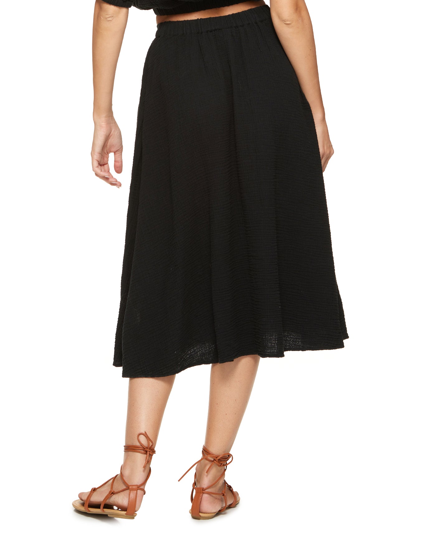 ELLA GAUZE MIDI SKIRT