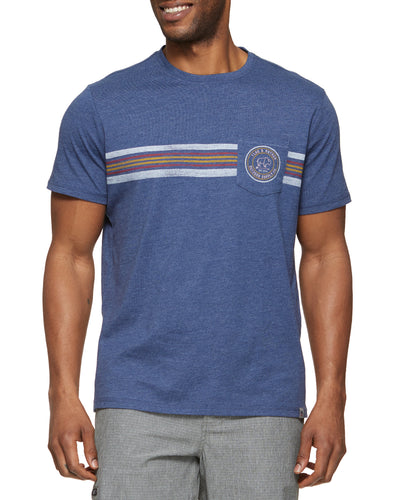 BISON ARROW STRIPED W/ POCKET TEE