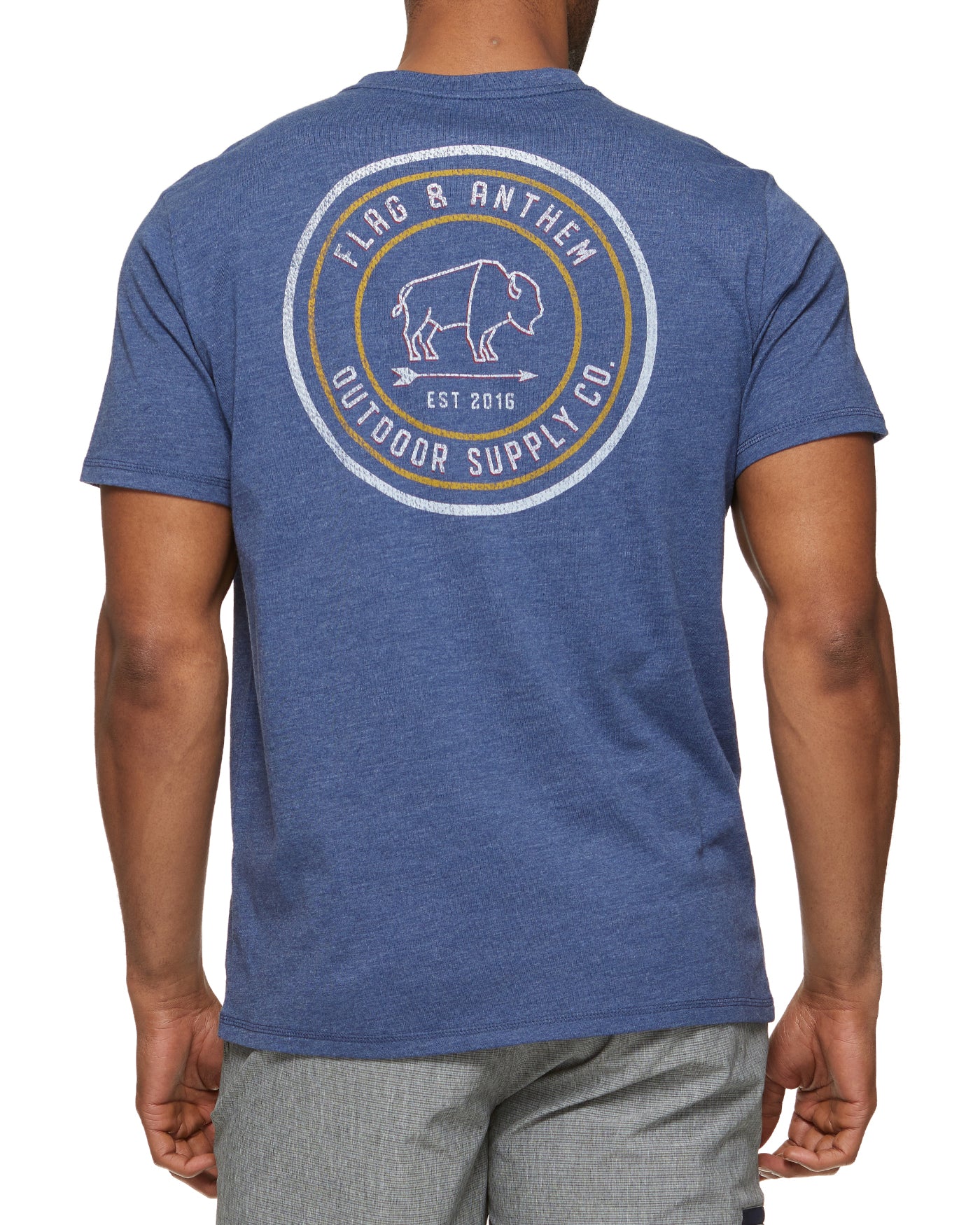BISON ARROW STRIPED W/ POCKET TEE