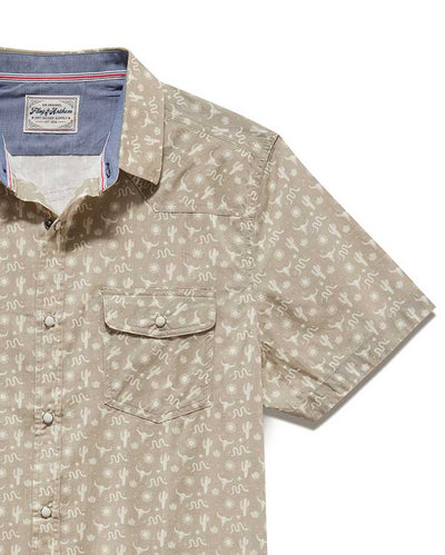 BRAWLEY VINTAGE WASHED DESERT PRINT WESTERN SHIRT