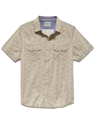 BRAWLEY VINTAGE WASHED DESERT PRINT WESTERN SHIRT