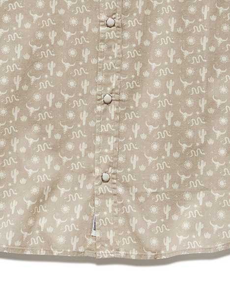 BRAWLEY VINTAGE WASHED DESERT PRINT WESTERN SHIRT