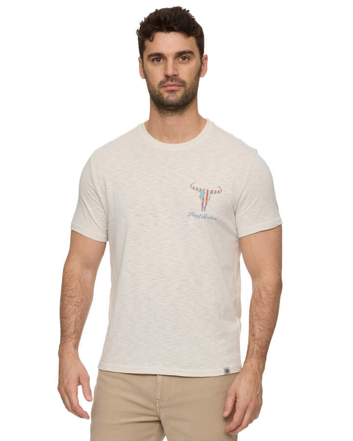 AMERICANA BULL SKULL SLUB TEE