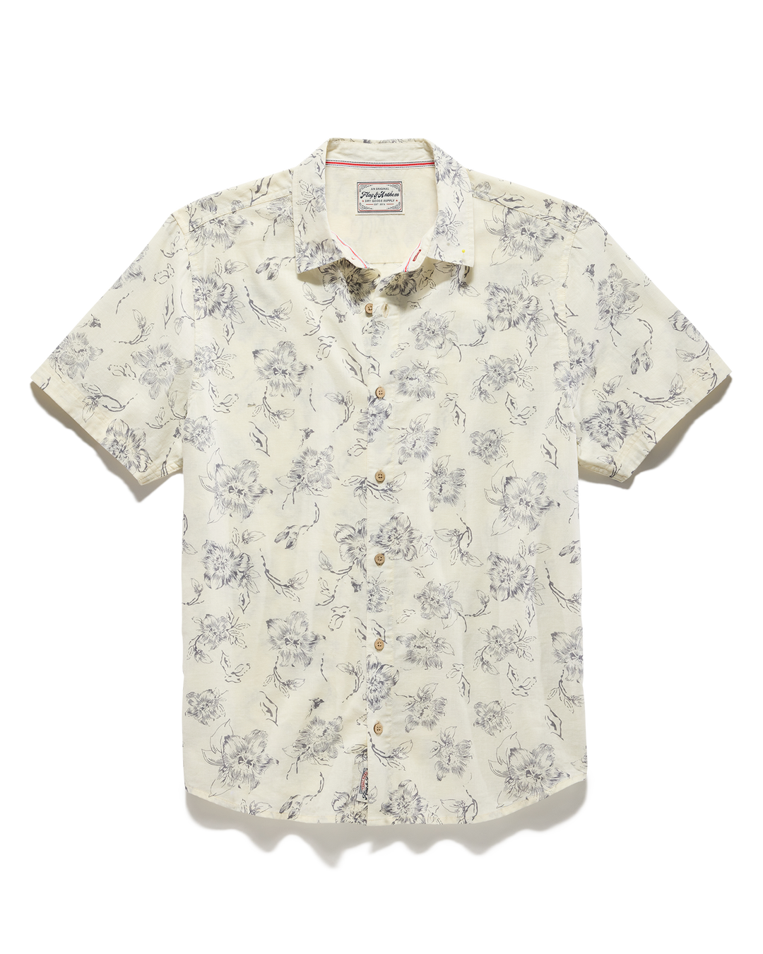 NEWVILLE FLORAL PRINT LINEN SHIRT