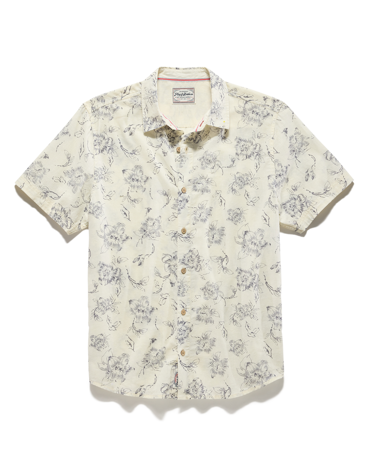 NEWVILLE FLORAL PRINT LINEN SHIRT
