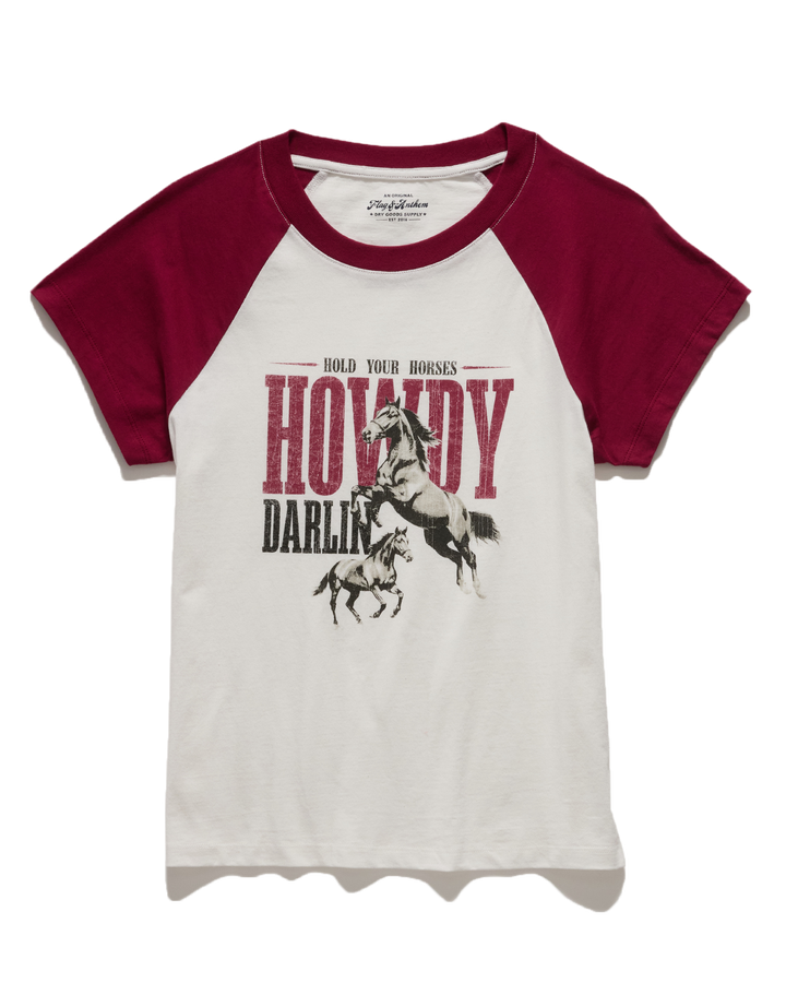 HOWDY DARLIN' RAGLAN TEE