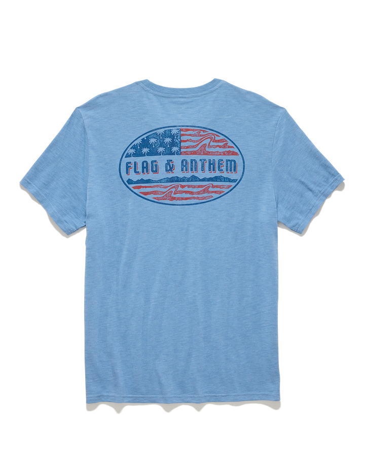 AMERICANA PALM FLAG SLUB TEE