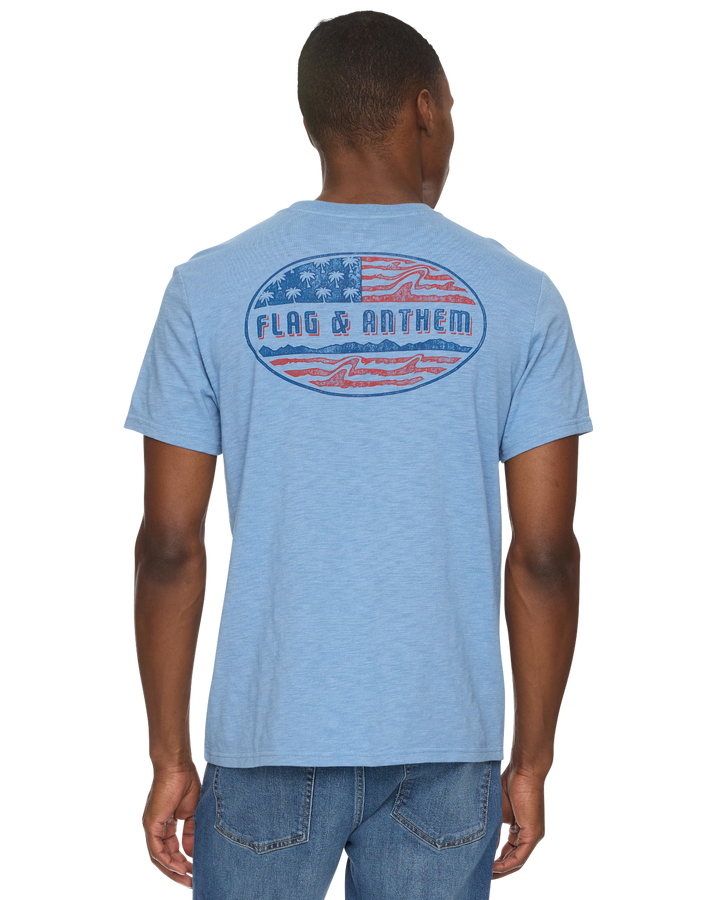 AMERICANA PALM FLAG SLUB TEE