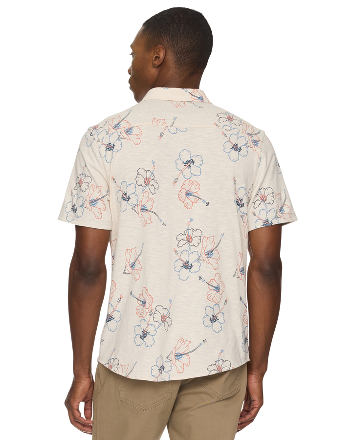 COLLINS HIBISCUS PRINT KNIT SHIRT