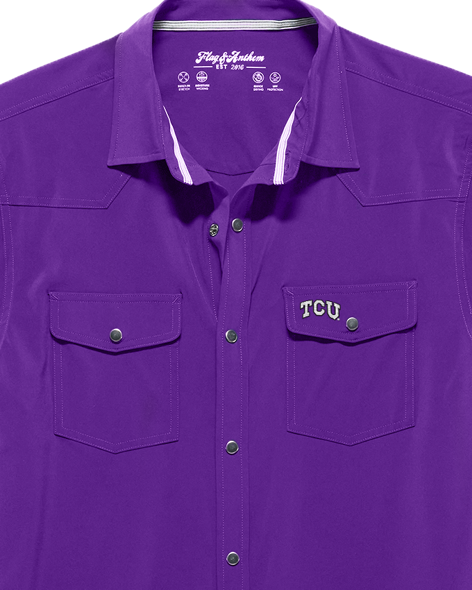 TCU UPF PERFORMANCE WESTERN SHIRT
