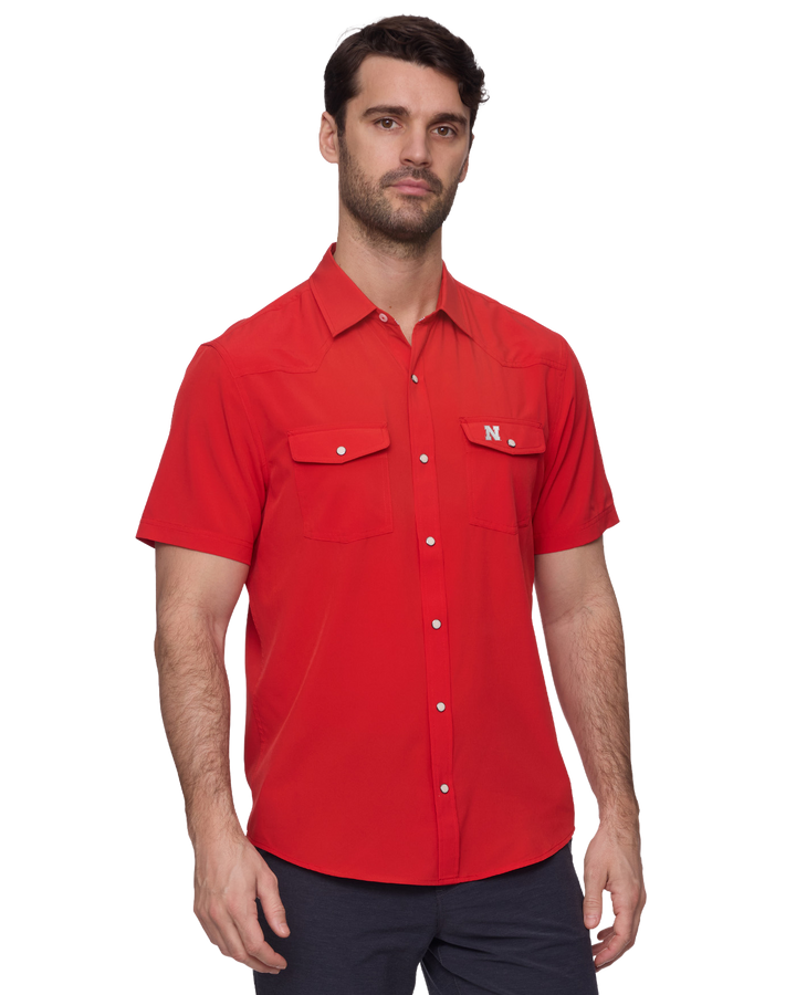 NEBRASKA UPF PERFORMANCE WESTERN SHIRT