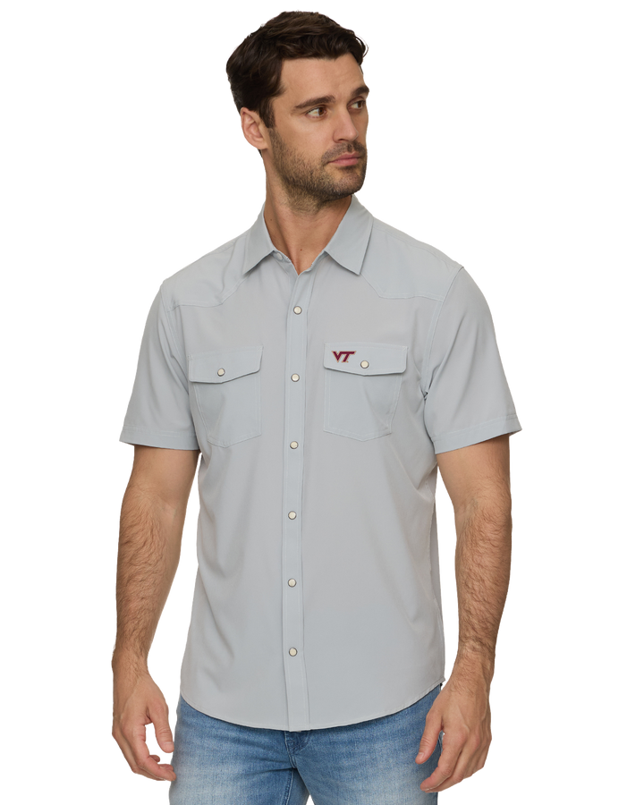 VIRGINIA TECH UPF PERFORMANCE WESTERN SHIRT