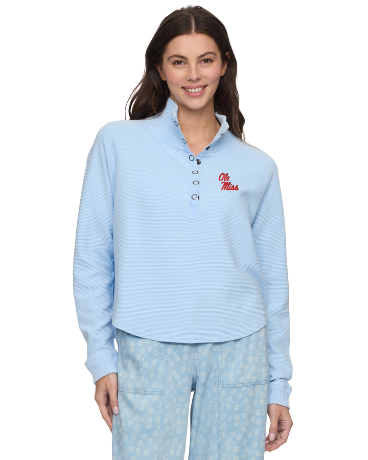 OLE MISS ADRIANA SNAP PULLOVER