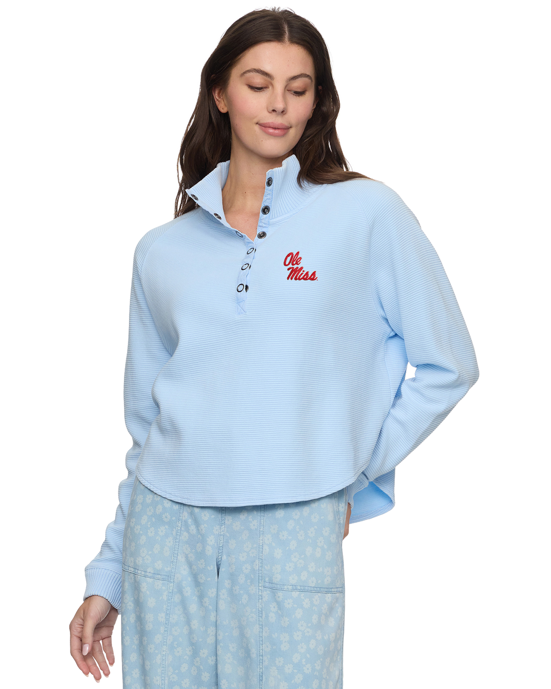 OLE MISS ADRIANA SNAP PULLOVER