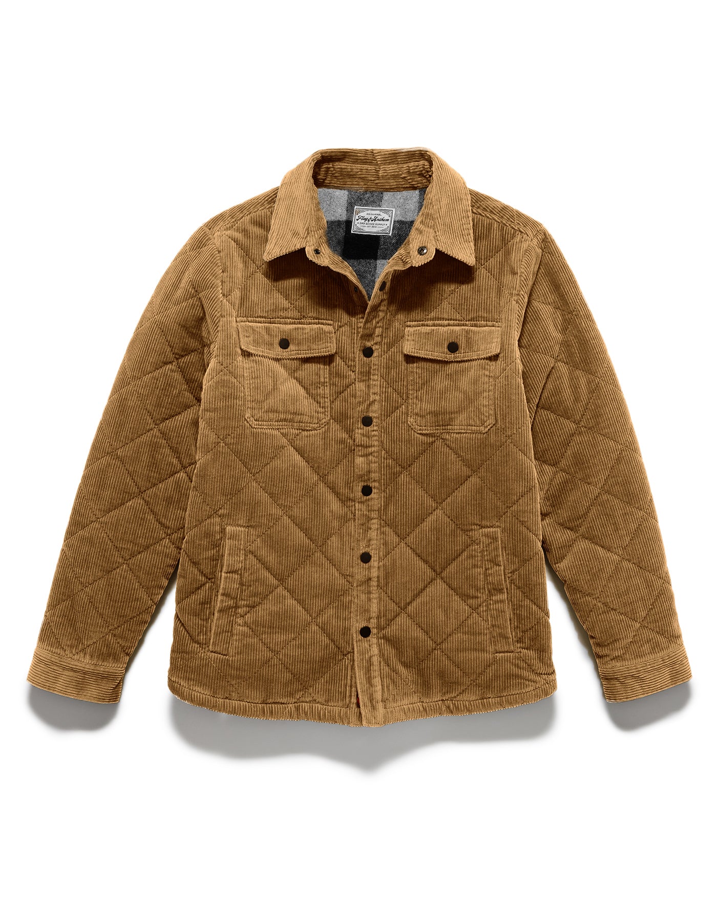 WILBUR FLANNEL-LINED QUILTED CORDUROY JACKET