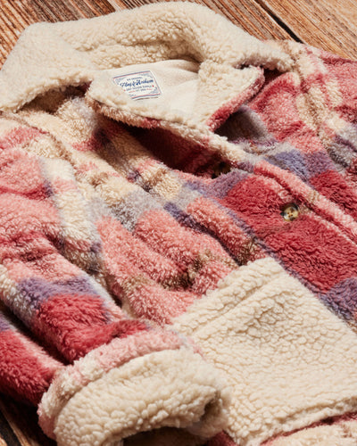 OAKLYN PLAID SHERPA SHIRT JACKET
