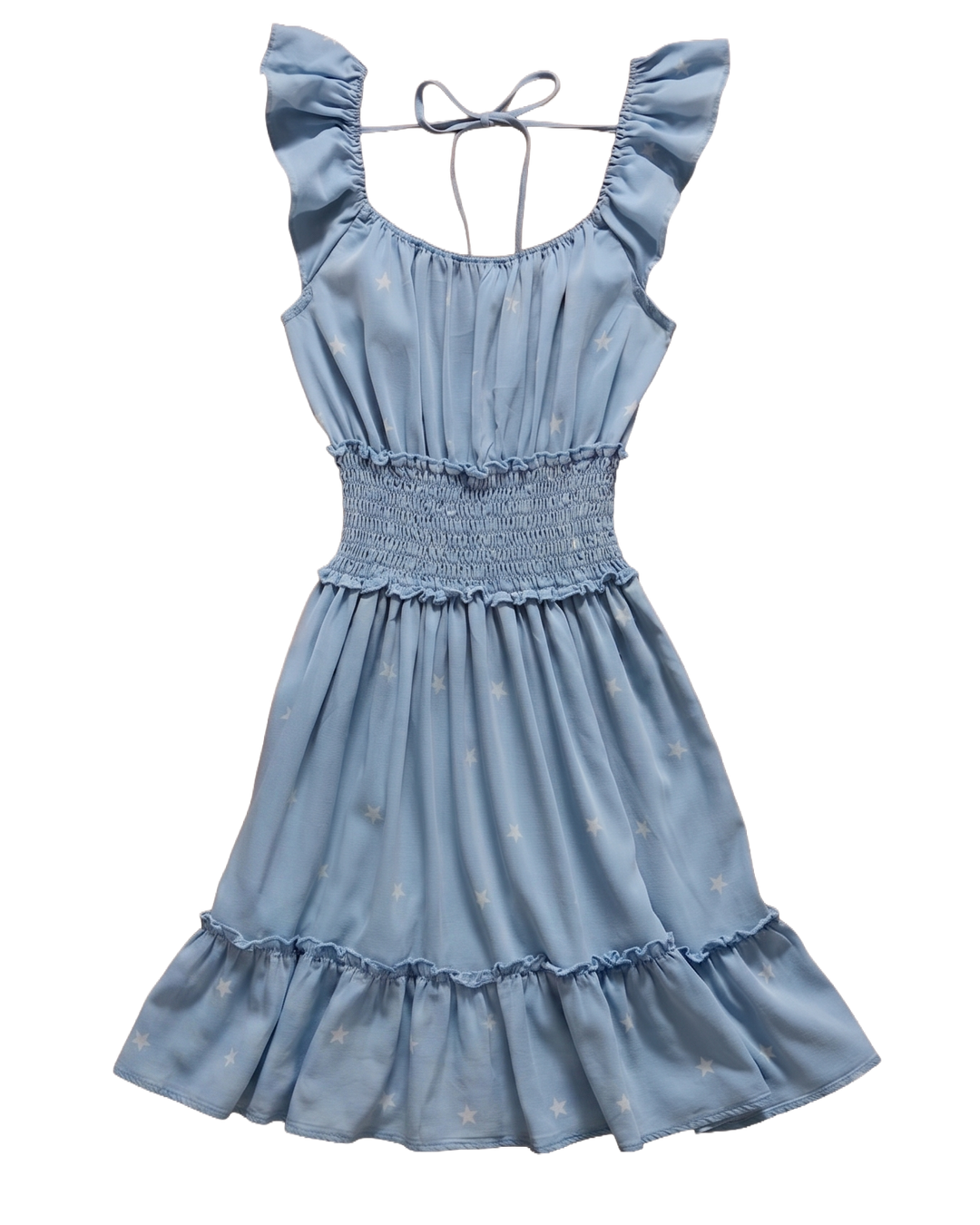 Flag and Anthem Raleigh Mini Dress, Womens, Juniors, S, Light Wash