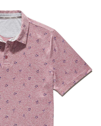 BEAUFORT FLAMINGO PRINT PERFORMANCE POLO BIG & TALL