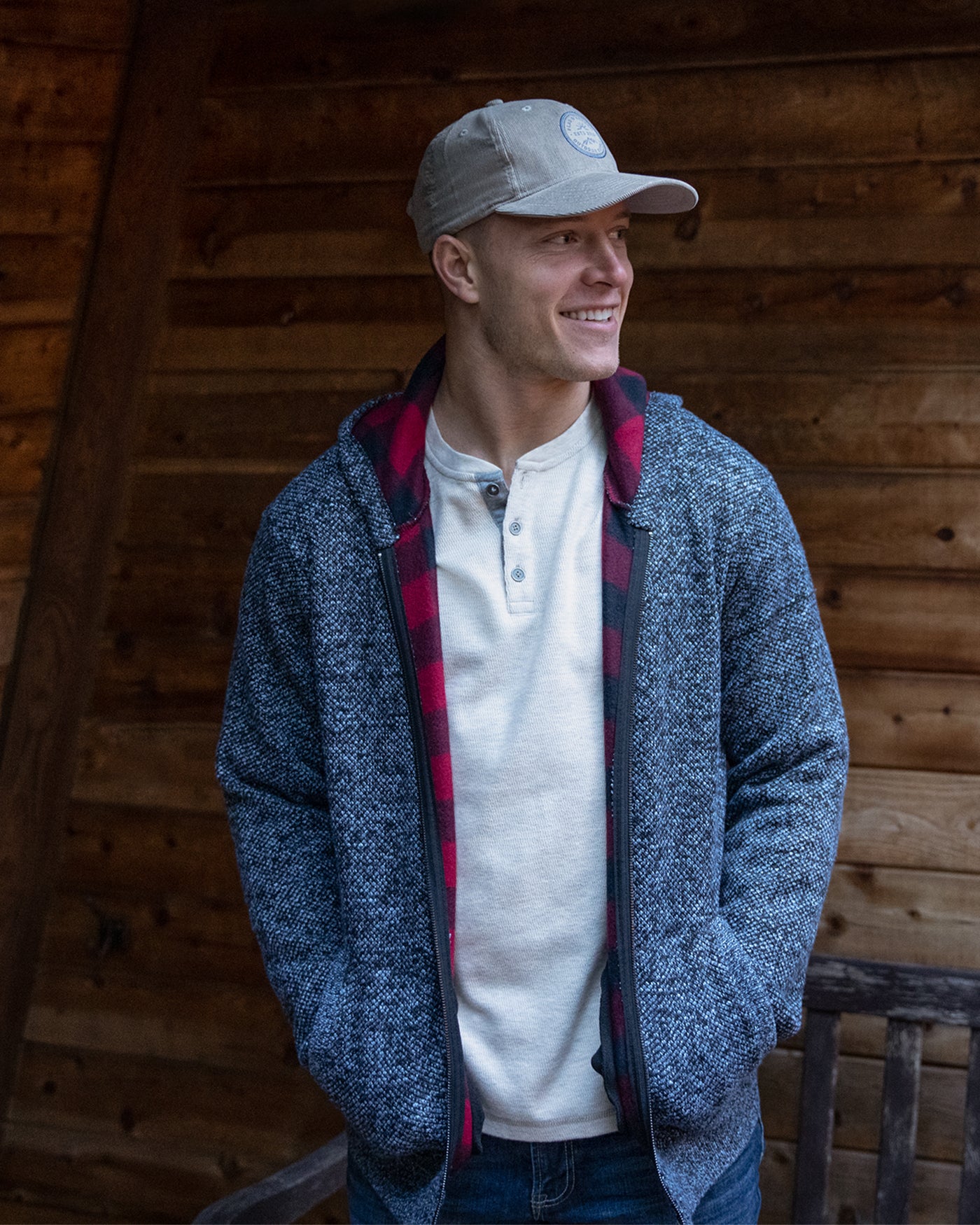 RHINELAND FULL-ZIP FLEECE-LINED HOODED SWEATER