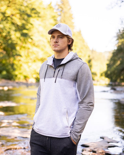 MADEFLEX MOVEMENT MICRO TERRY 1/4-ZIP HOODIE