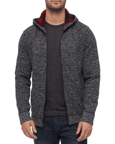 RHINELAND FULL-ZIP FLEECE-LINED HOODED SWEATER
