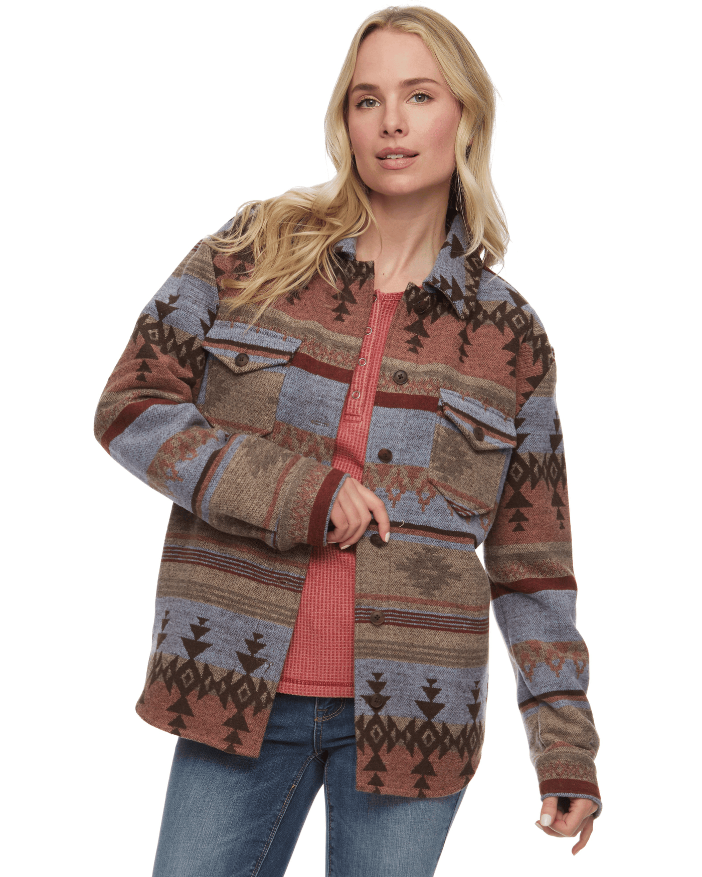 GLENDALE SOUTHWESTERN PRINT SHIRT JACKET
